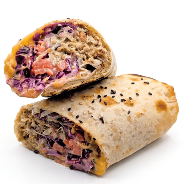 Stacked Rollo Falafel.